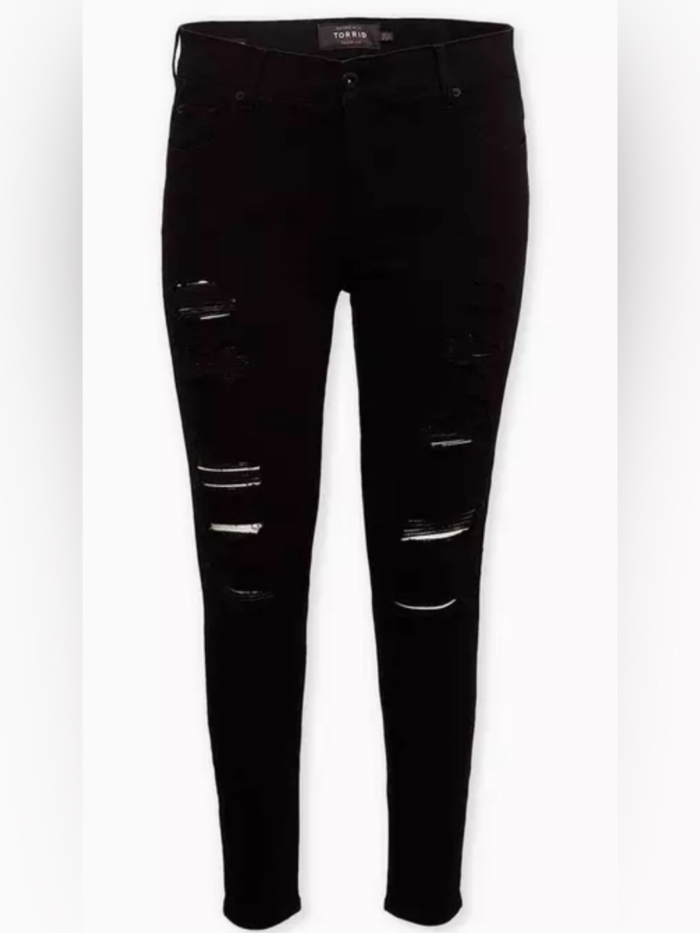 Torrid Bombshell Skinny Premium Stretch High-Rise Destructed Jean